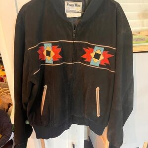 Vintage genuine leather Pioneer Leather jacket.  Made in USA